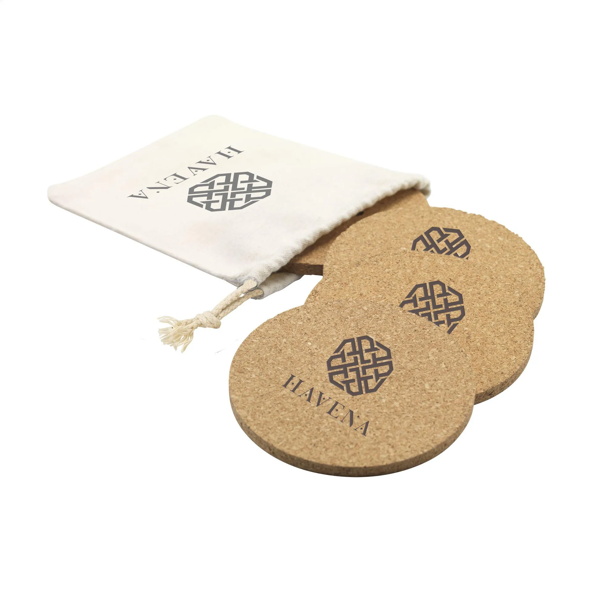 Cork Coaster Set onderzetters naturel