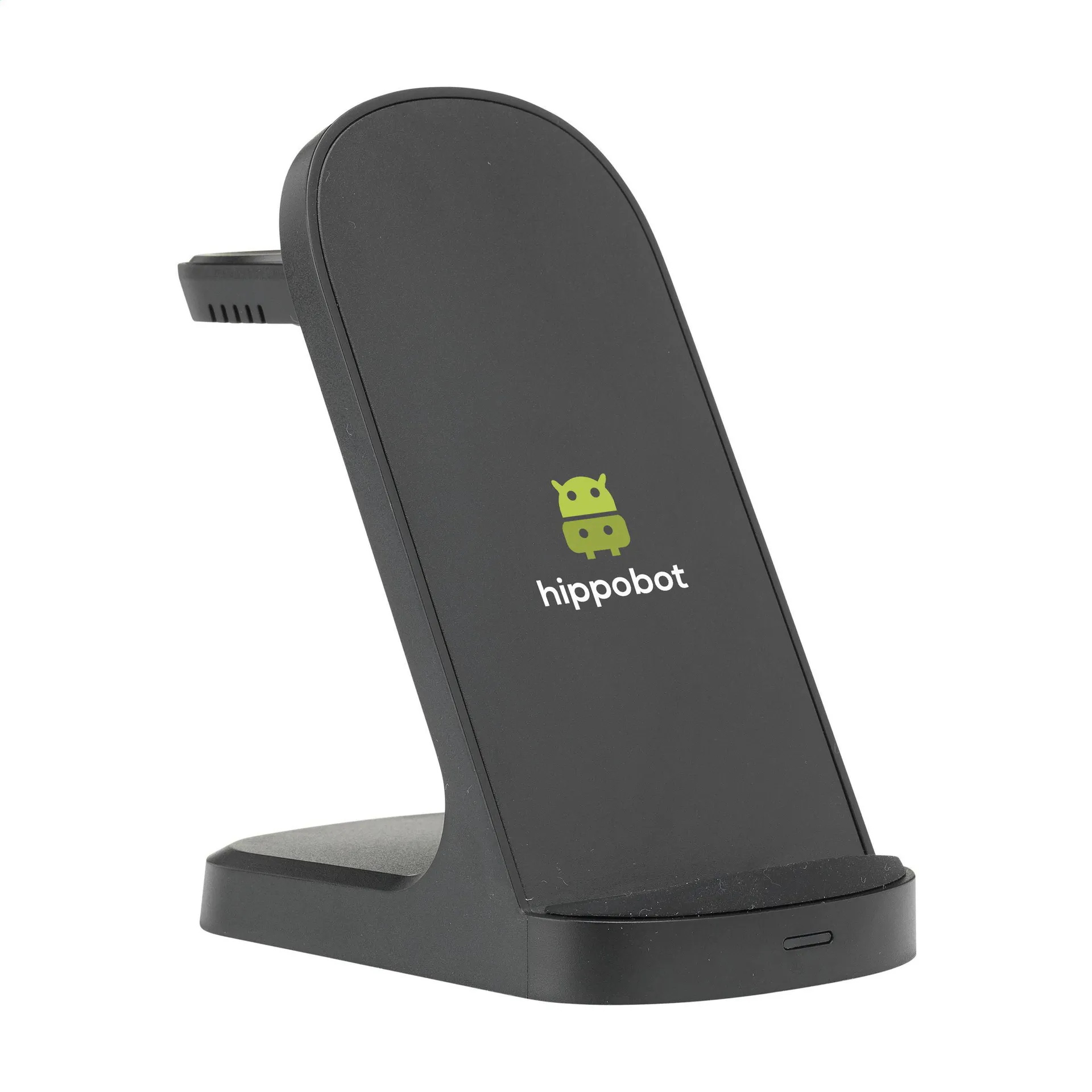 Triple-Up RCS Recycled ABS Wireless Charger Stand zwart