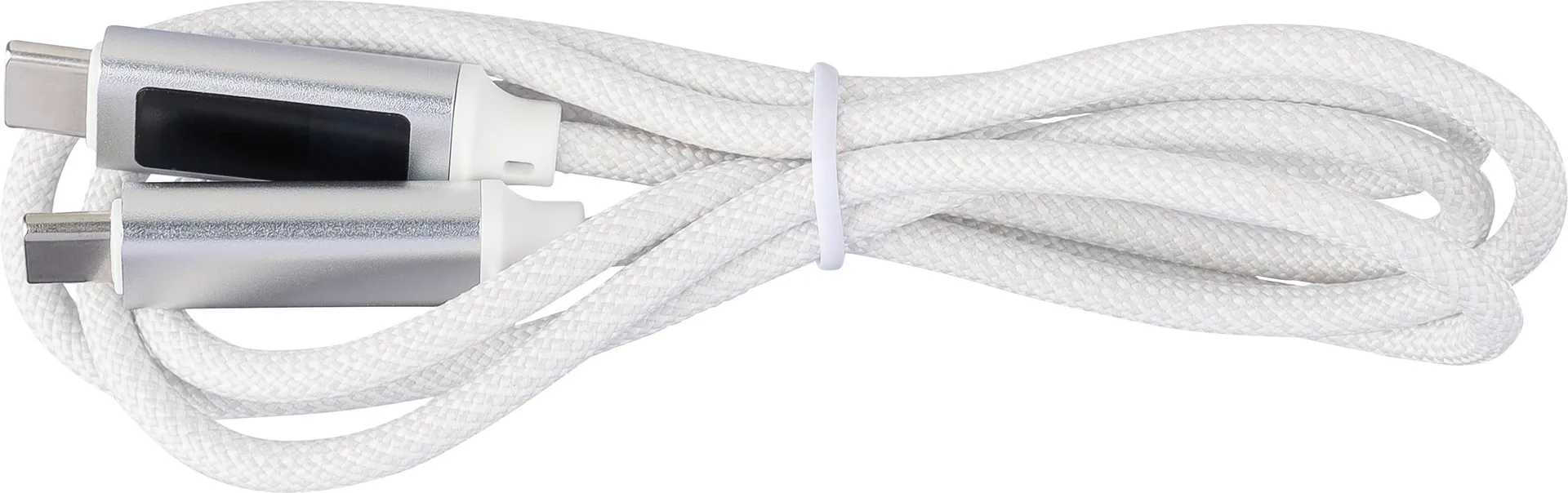 Nylon oplaadkabel Claudia wit