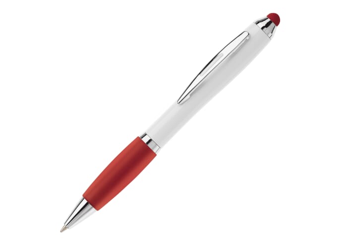 Balpen Hawaï stylus hardcolour Wit / Rood