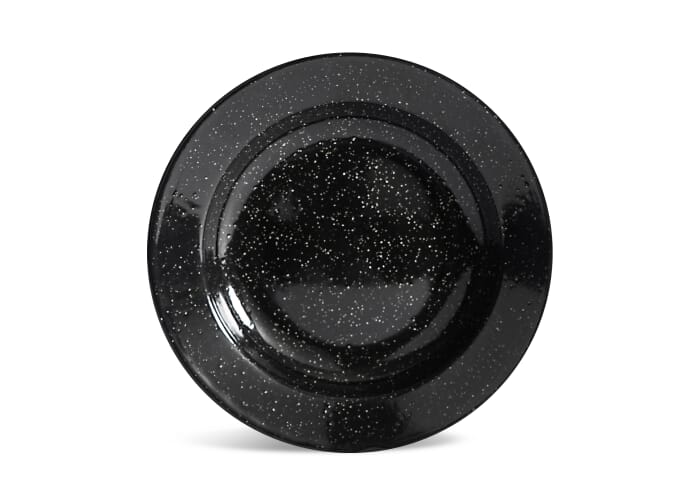 Sagaform Doris geëmailleerd bord  Zwart