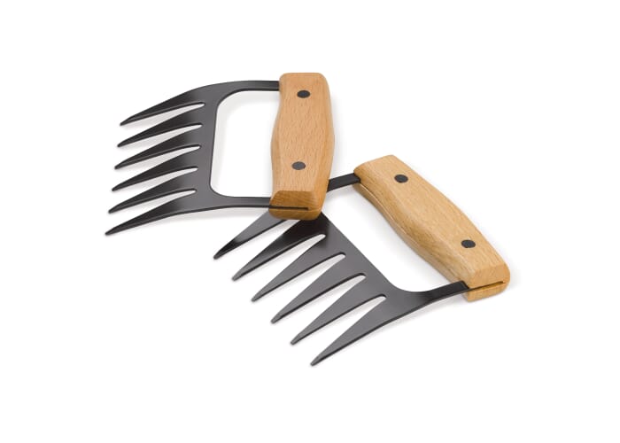 Metalen vleesklauwen Hout