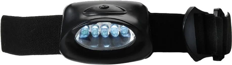 Hoofdlamp Kylie | Kunststof | 5 LED | 6 standen zwart