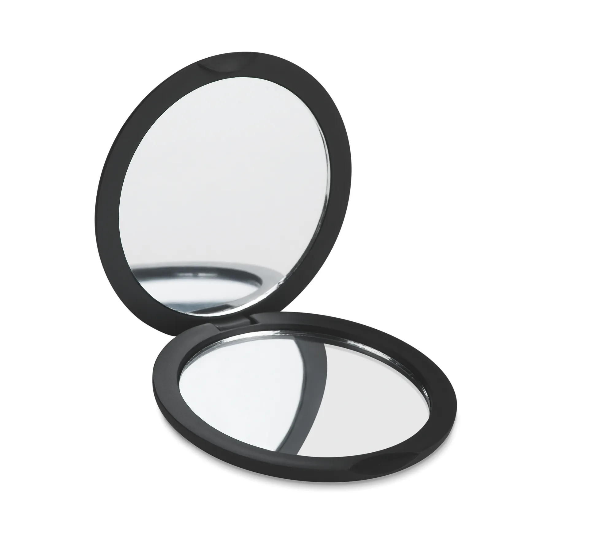 Dubbele spiegel (rond) Zwart