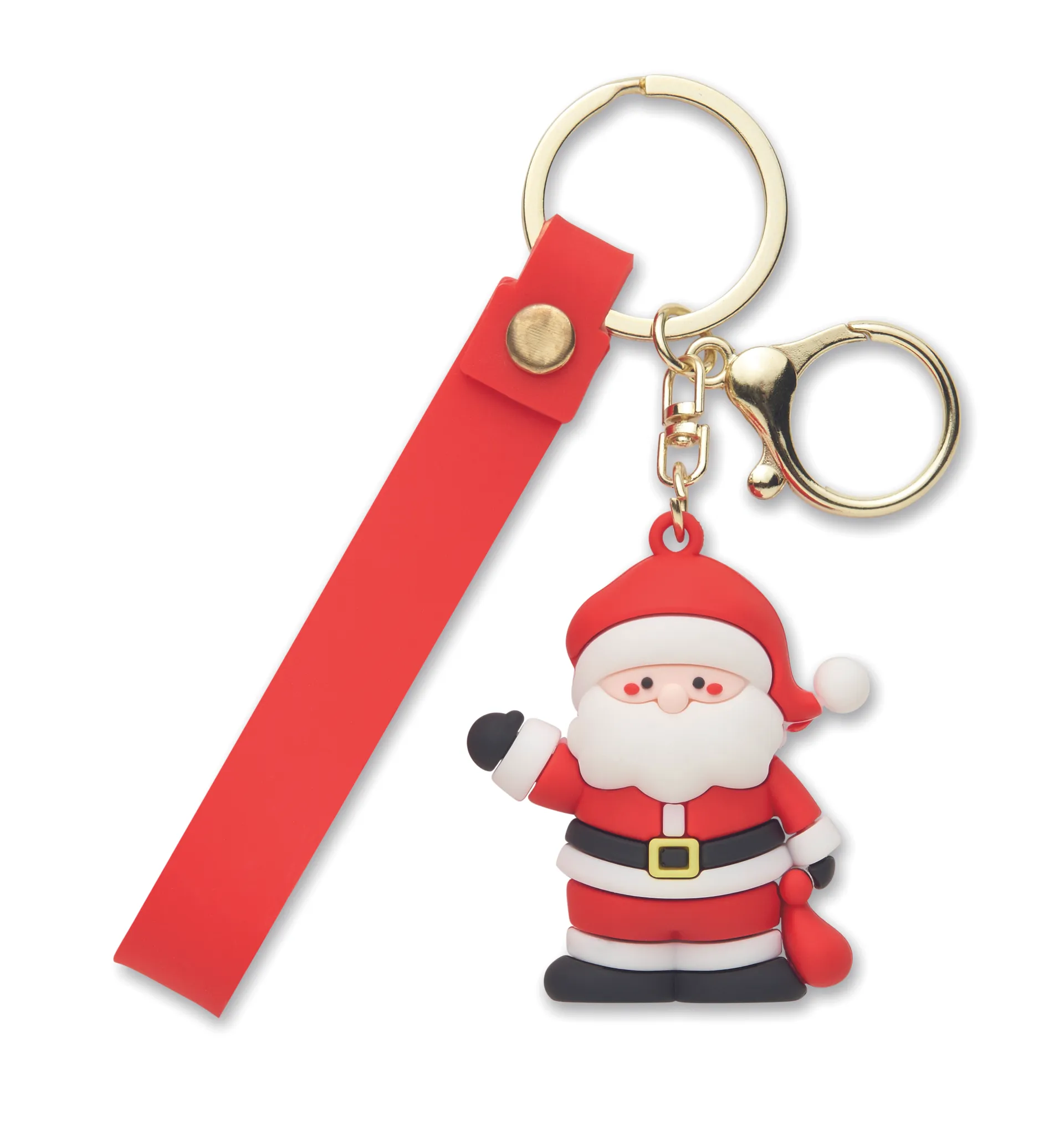 Kerstman sleutelhanger Rood