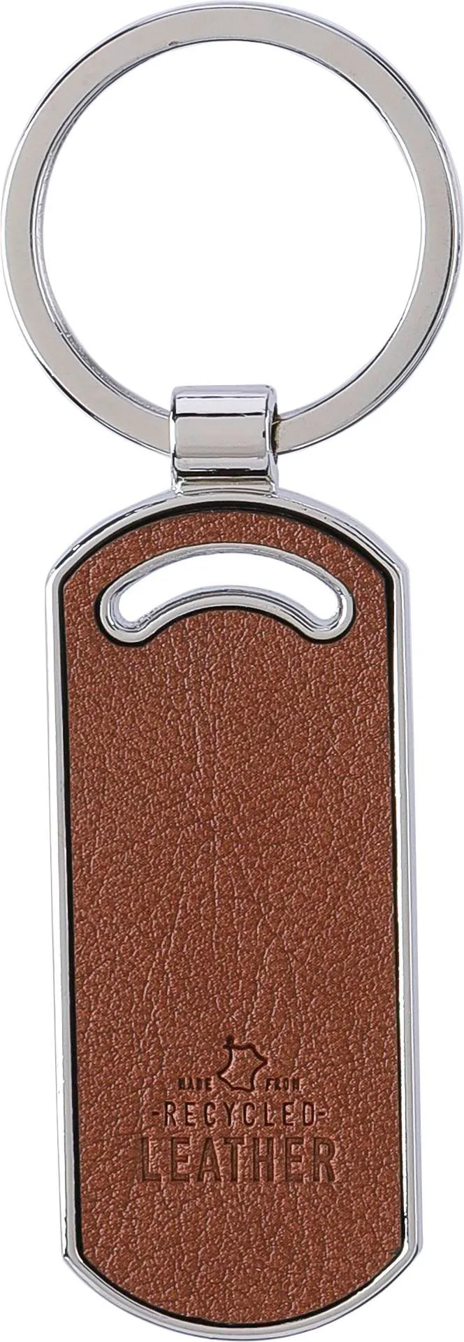 Gerecycled lederen sleutelhanger Jill bruin