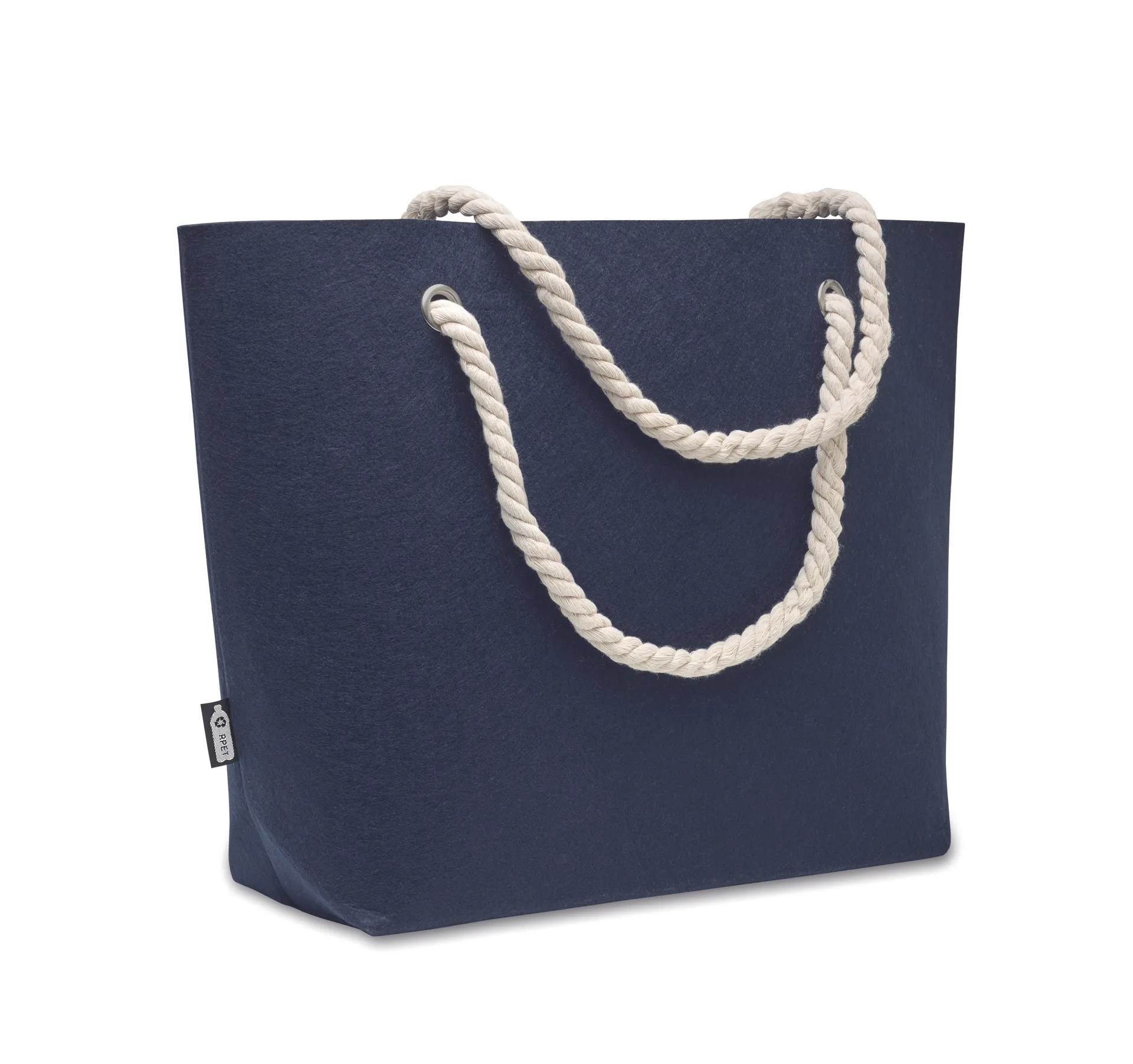 Strandtas van RPET-vilt Blauw