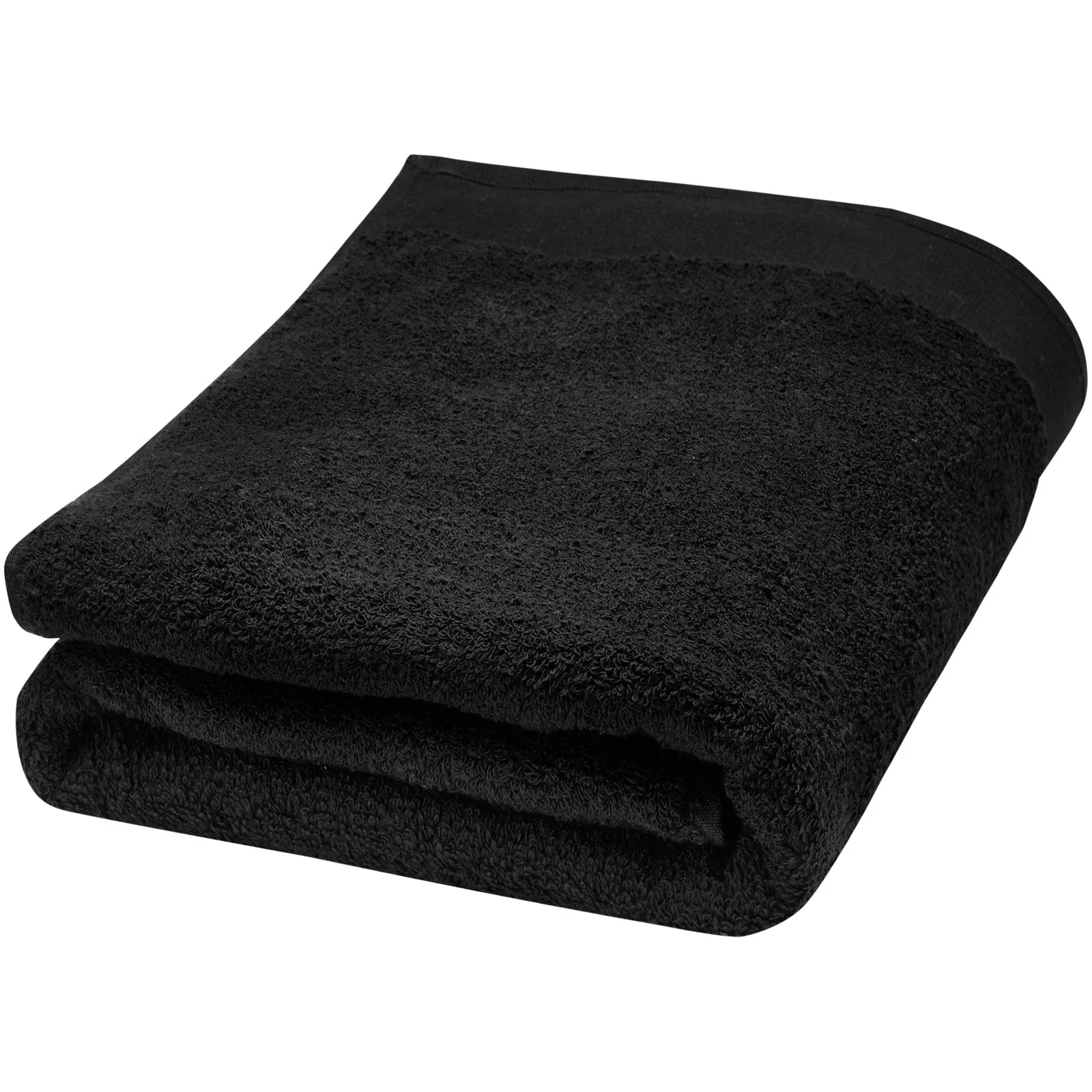 Ellie handdoek 70 x 140 cm van 550 g/m² katoen Zwart
