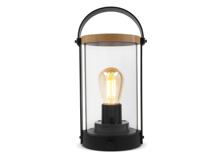 Edison Bamboe Lamp Zwart
