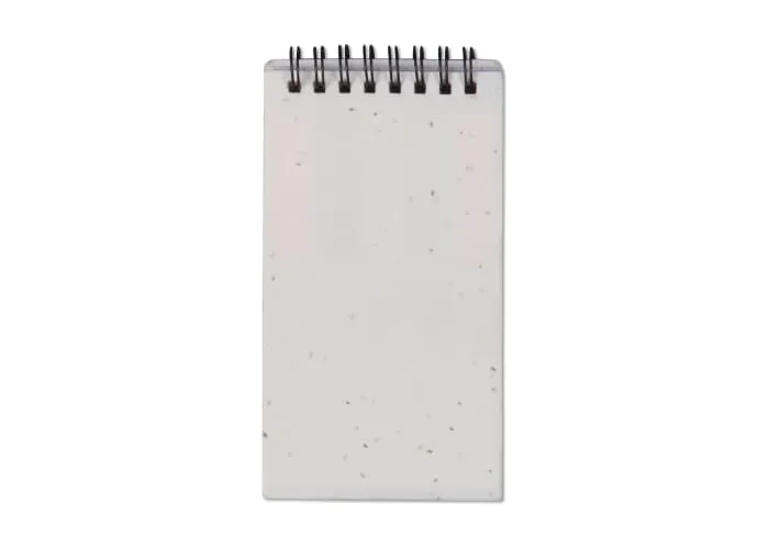 Zaadpapier notitieboekje en zelfklevende memoblaadjes Wit