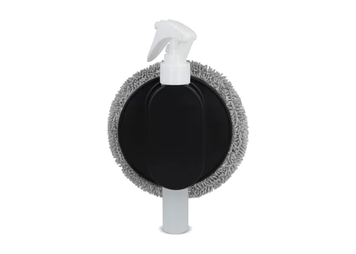 2-in-1 spray en schoonmaakdoek Zwart