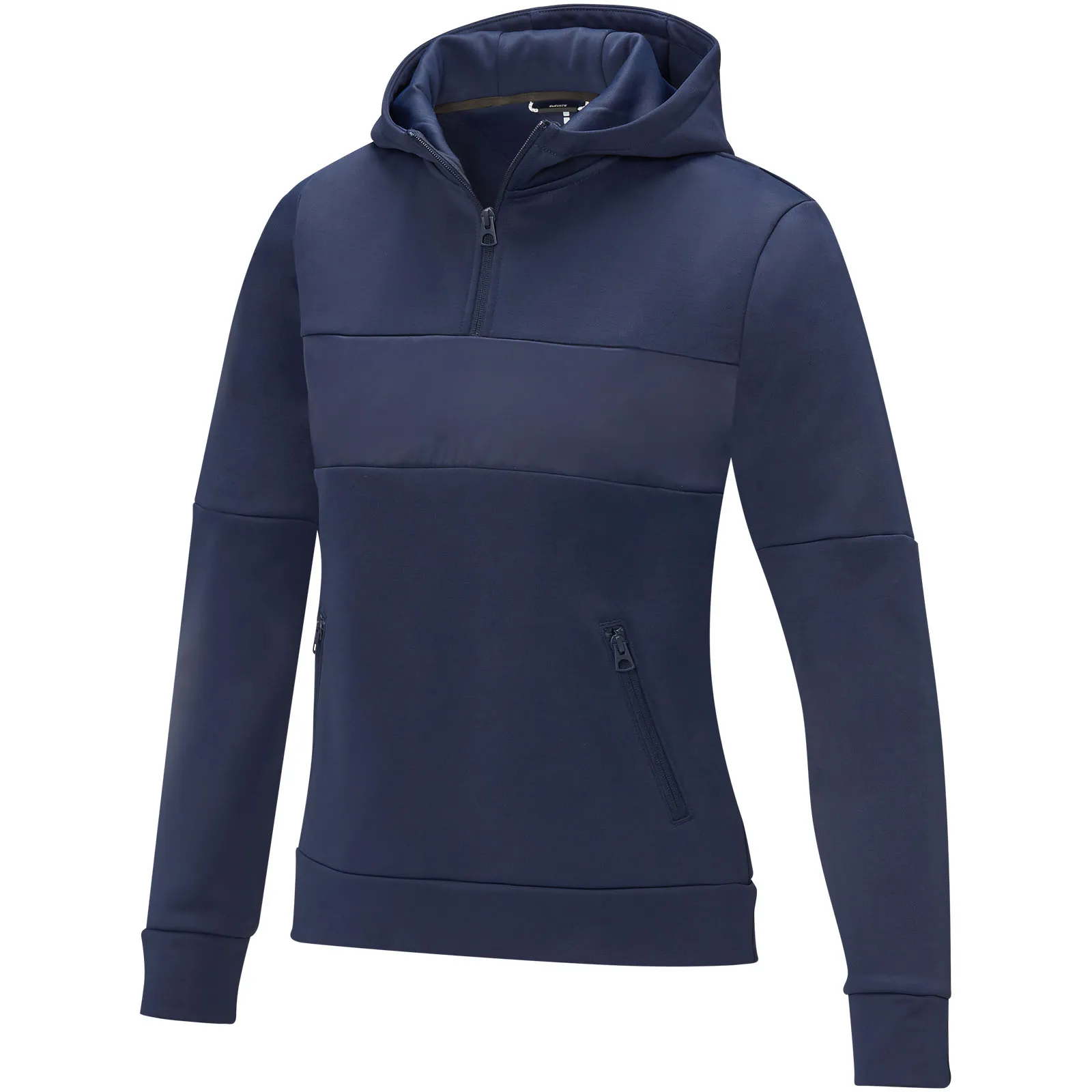 Sayan anorak dames sweater met halve rits en capuchon Marineblauw