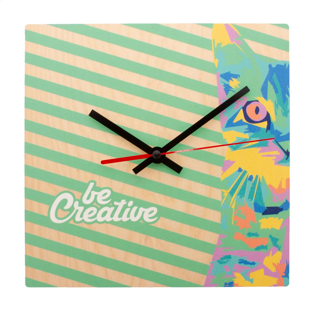 BeTime Wood B custom made wandklok natuurlijk
