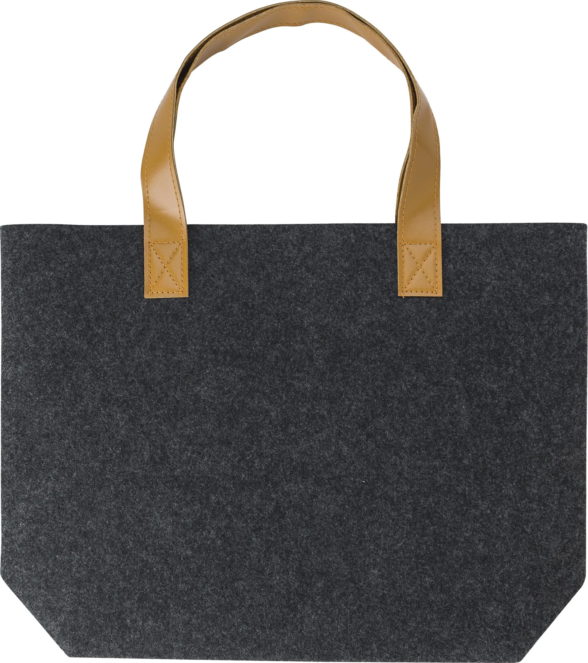 Boodschappentas Hunter | Gerecycled vilt | Lange hengsels grijs