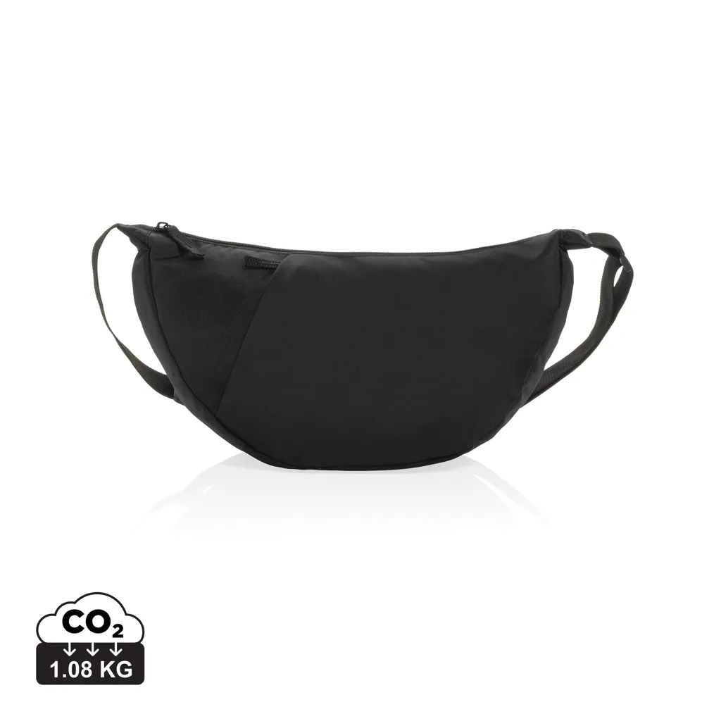 Crescent XL AWARE™ RPET halve maan sling bag zwart