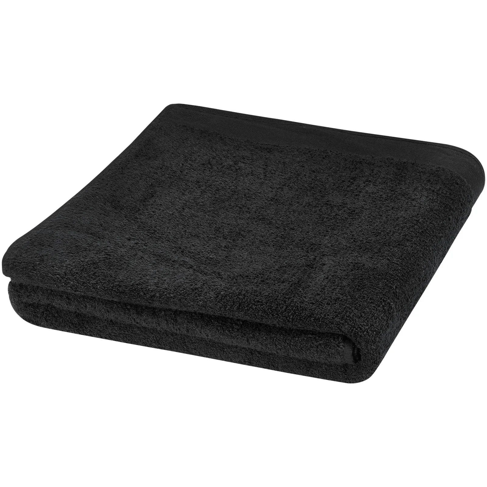 Riley handdoek 100 x 180 cm van 550 g/m² katoen Zwart