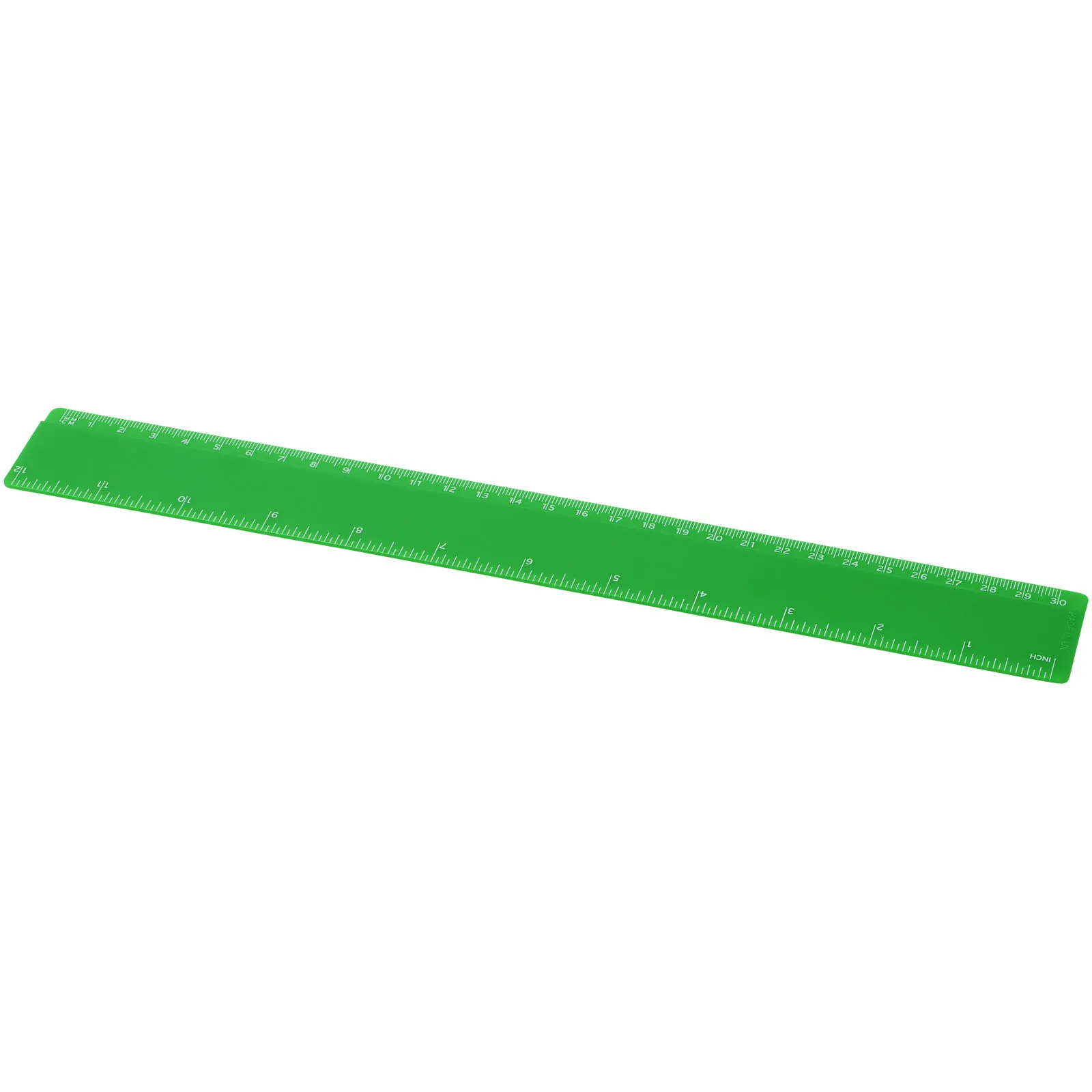 Refari liniaal van 30 cm van gerecycled plastic Groen
