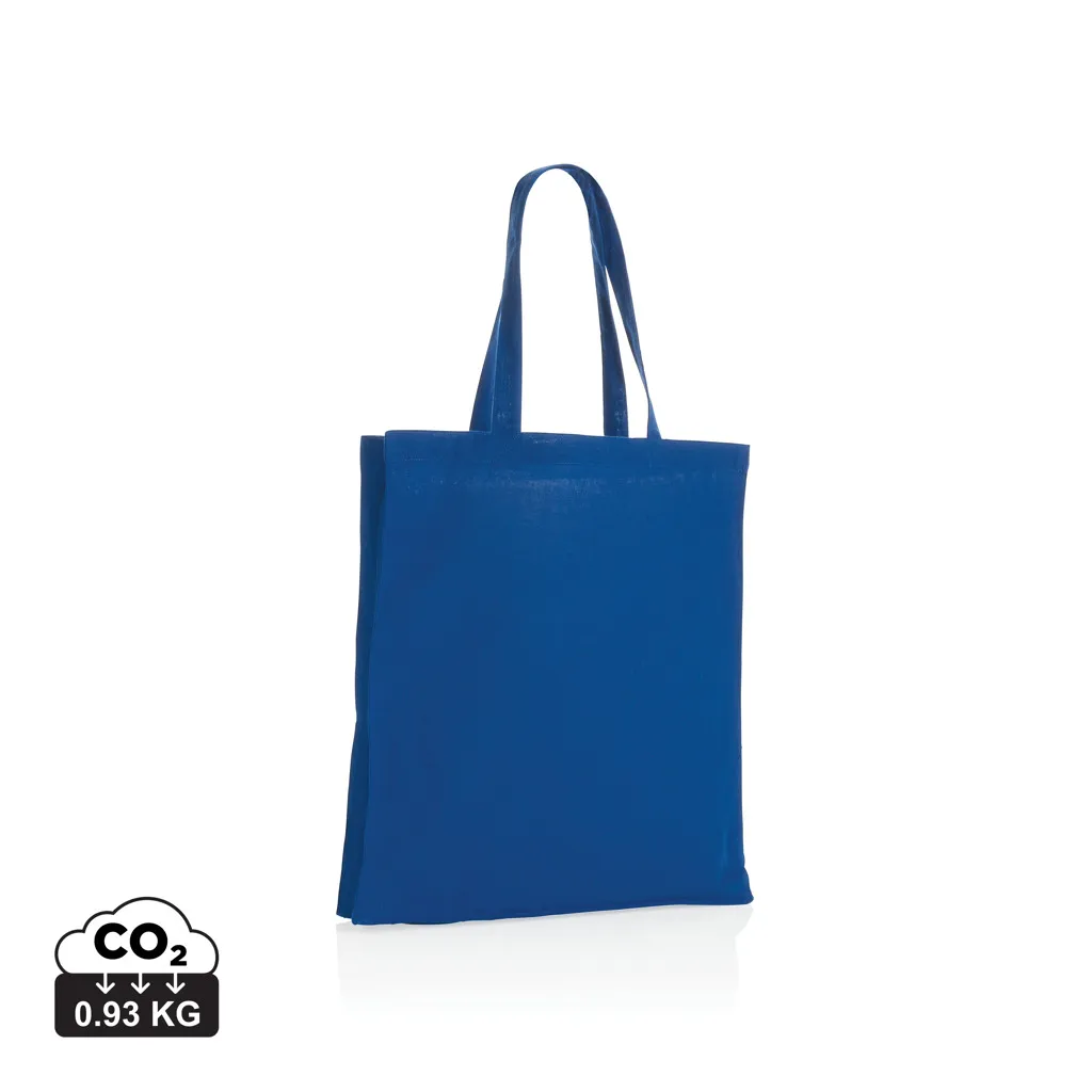 Impact AWARE™ gerecycled katoenen draagtas met bodem 145gsm blauw