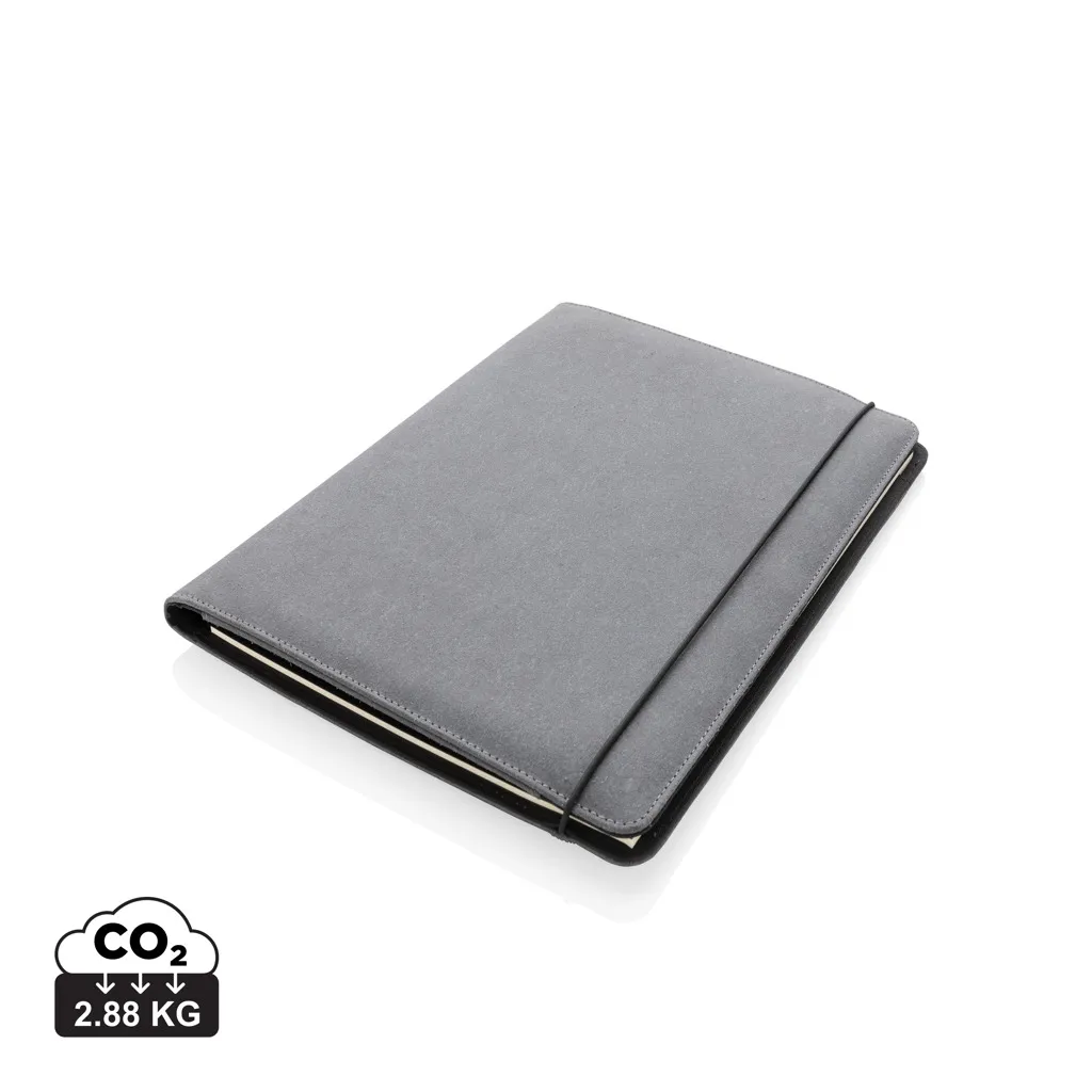 Gerecycled lederen portfolio A4 grijs