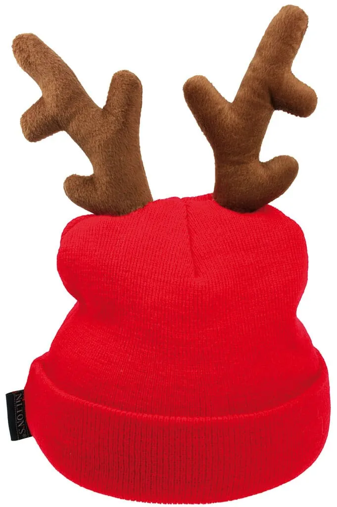Gebreide rendiermuts Rood