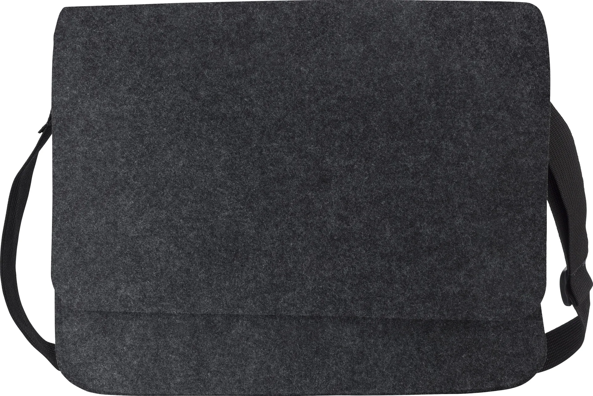 Laptoptas Layla | Gerecycled vilt | 15 inch | Klittenband donkergrijs