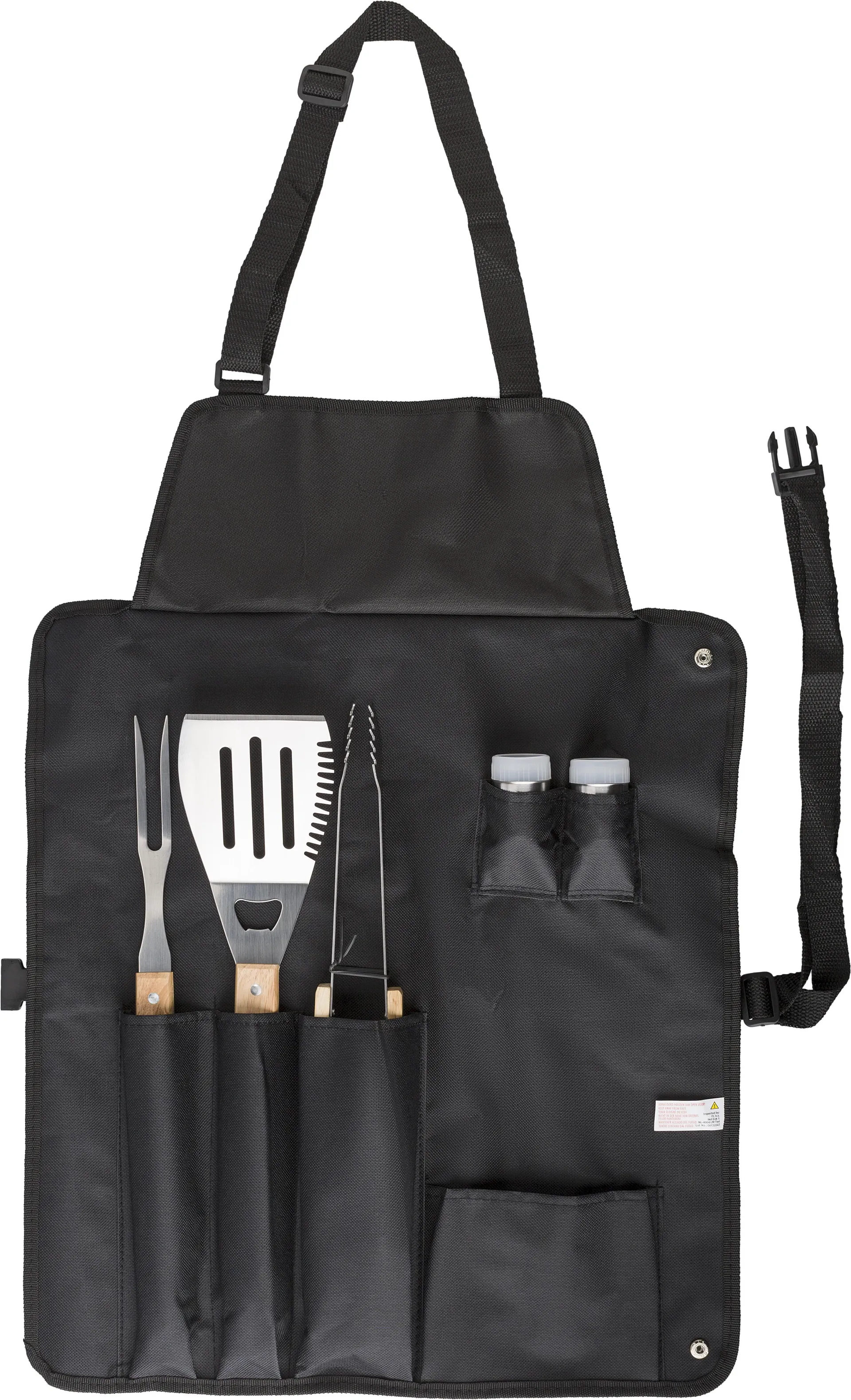Barbecueset Hugo | Rvs | Schort zwart