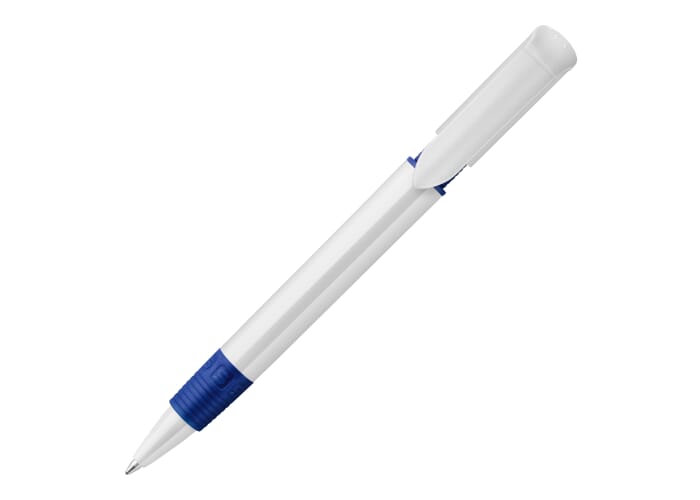 Balpen S40 Grip hardcolour Wit / Donkerblauw