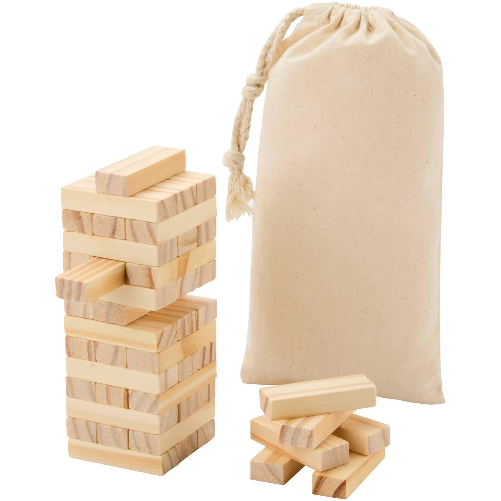 Jumble spel met omvallende toren van hout Natuur