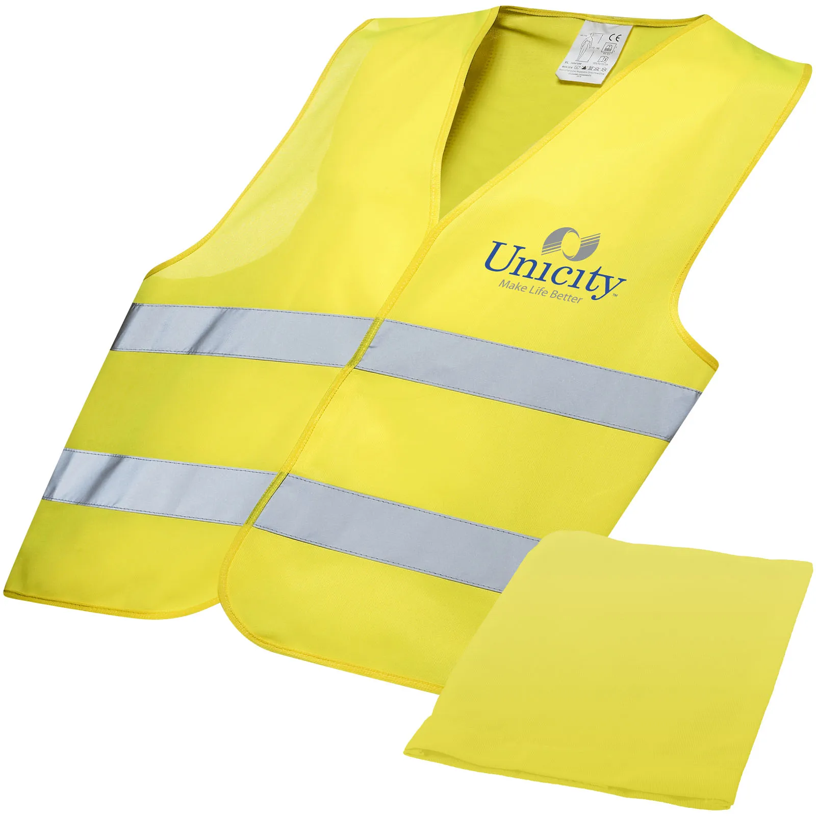 RFX™ Watch-out veiligheidsvest met hoes voor professioneel gebruik Neon geel