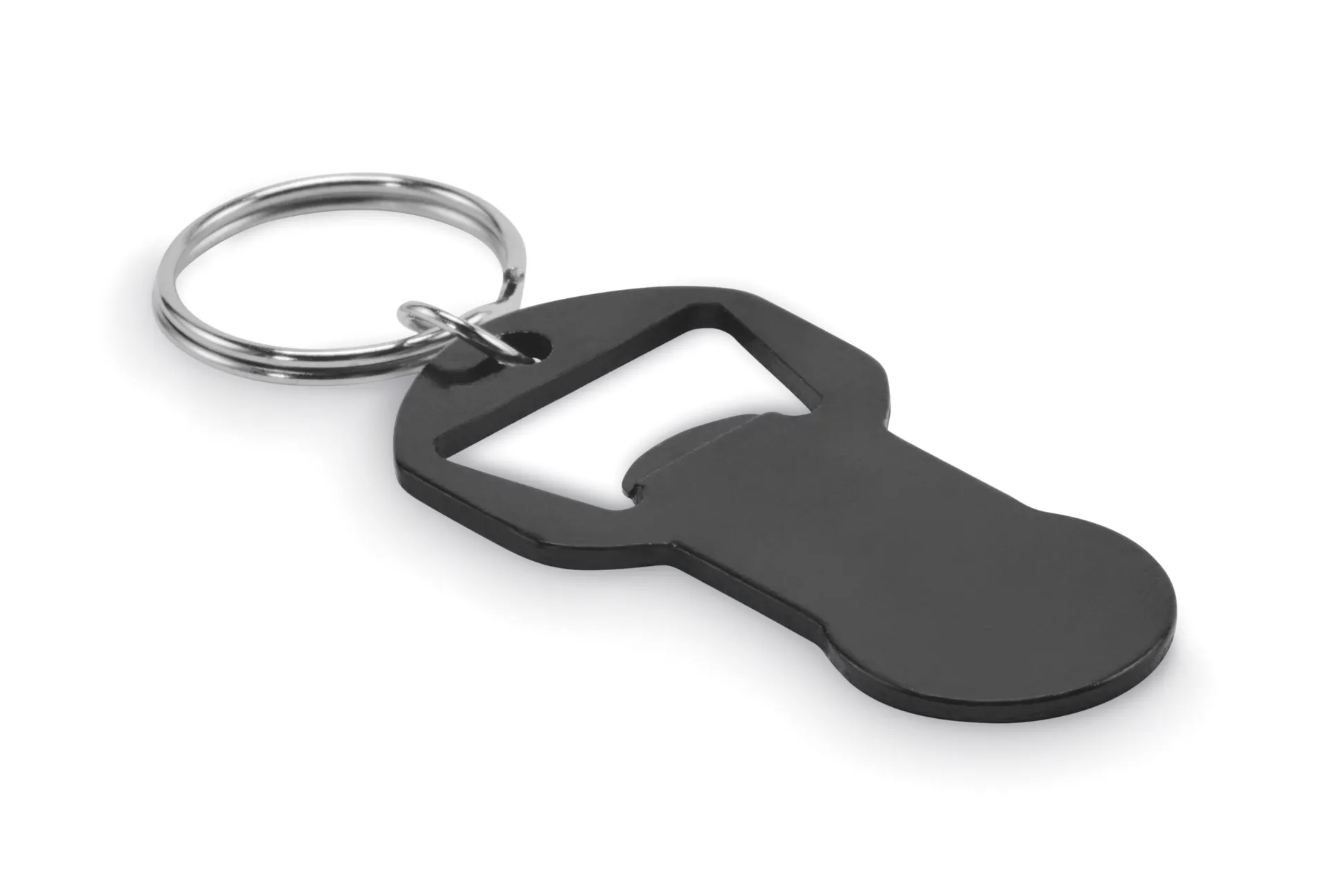 Alu sleutelhanger flesopener Zwart