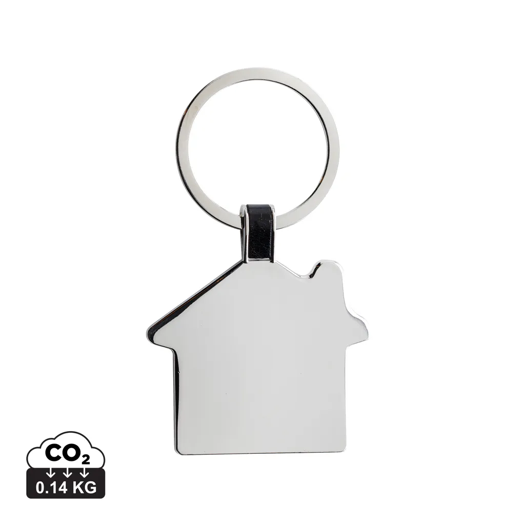 RCS sleutelhanger van gerecycled zinc alloy zilver