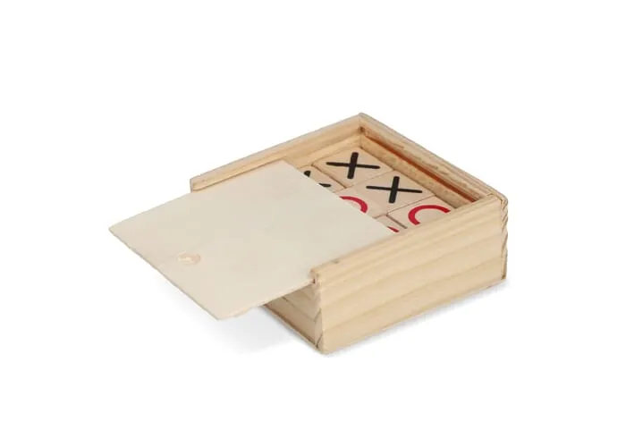 Tic Tac Toe houten in doos