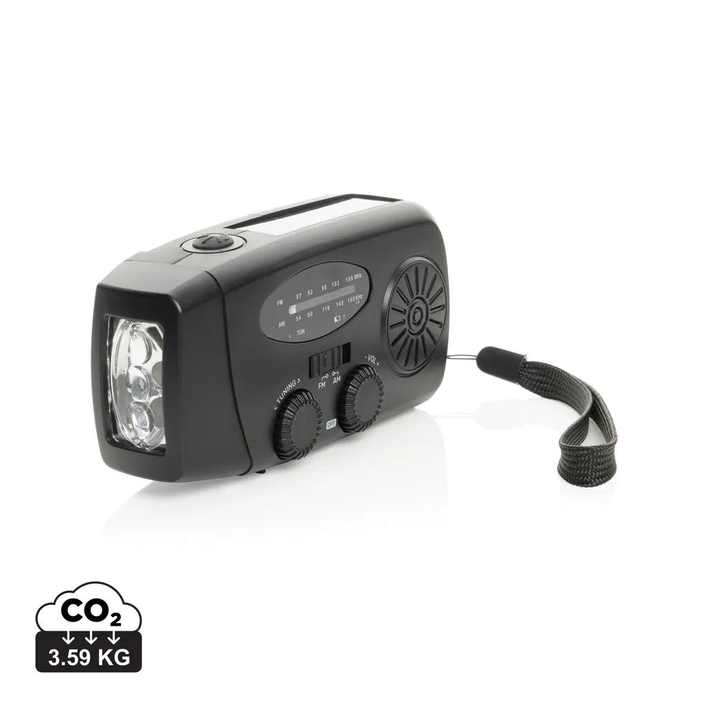 RescueWave noodradio van RCS gerecycled plastic zwart