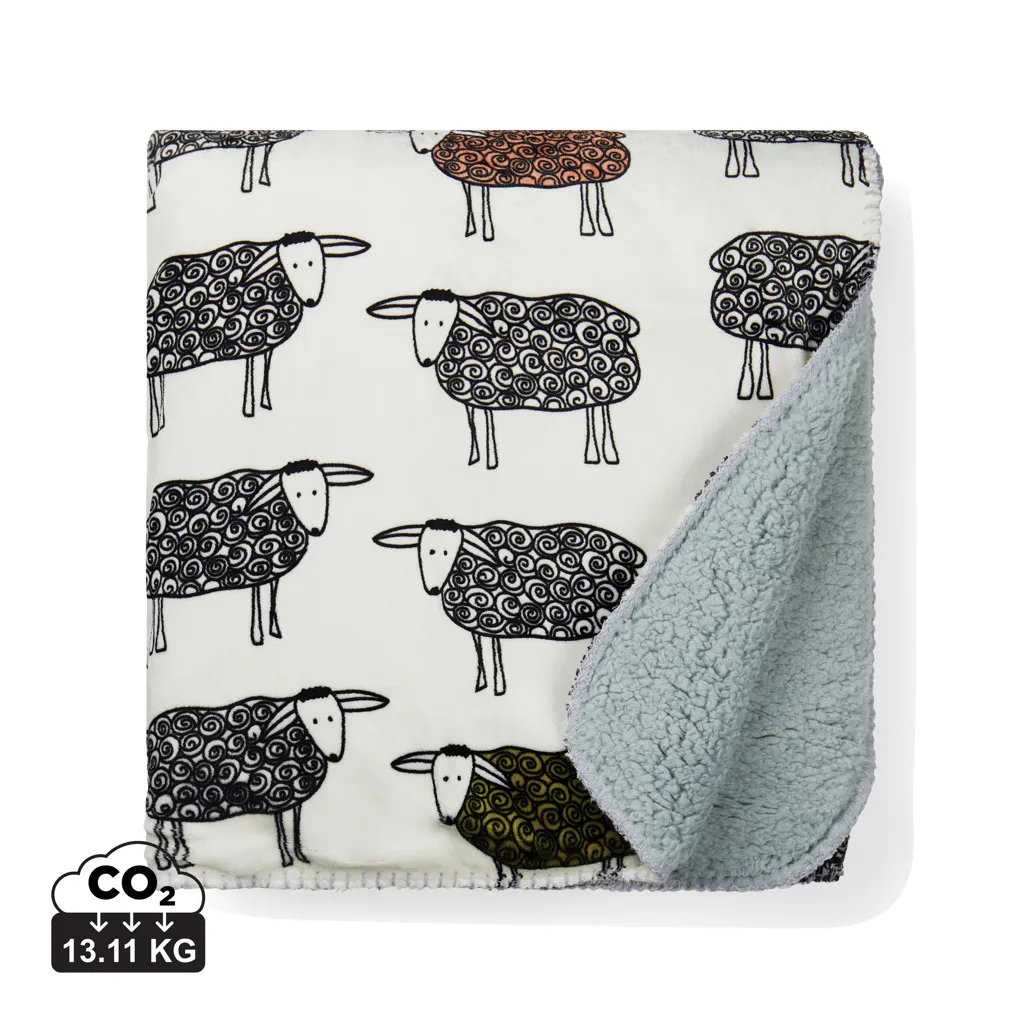 VINGA Sheep GRS rPET fleecedeken wit