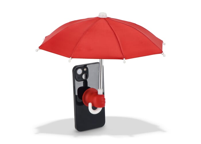 Telefoonparaplu met zuignaphouder  Rood