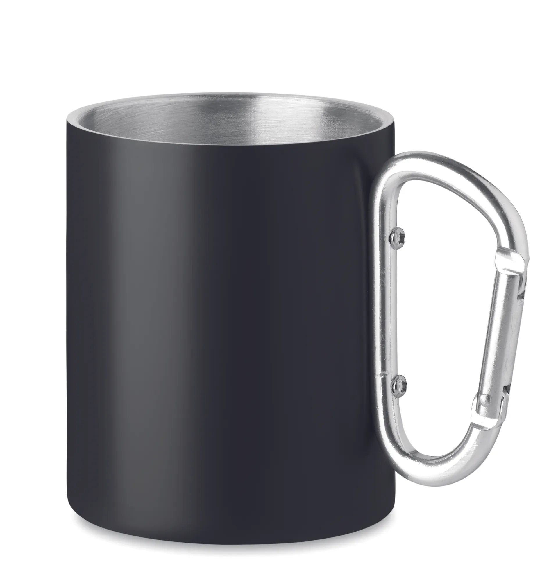 Metalen mok dubbelwandig 300ml Zwart