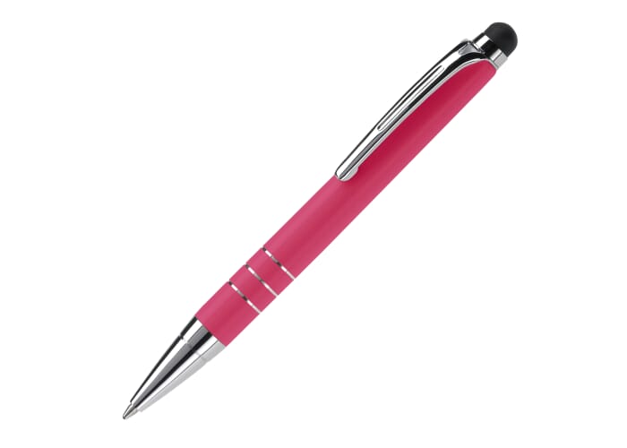 Balpen stylus metaal Donker Roze