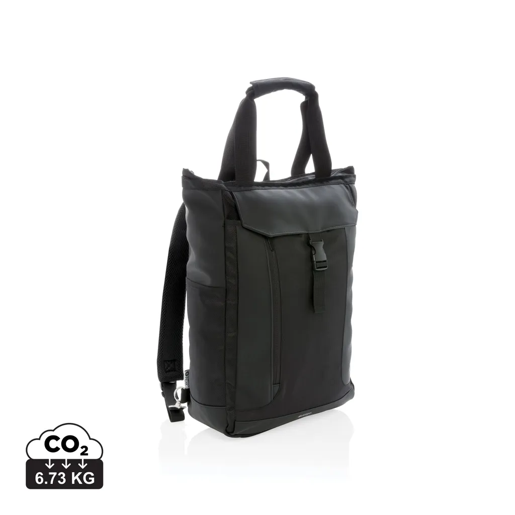 Swiss Peak 15" laptop rugzak en draagtas PVC vrij zwart