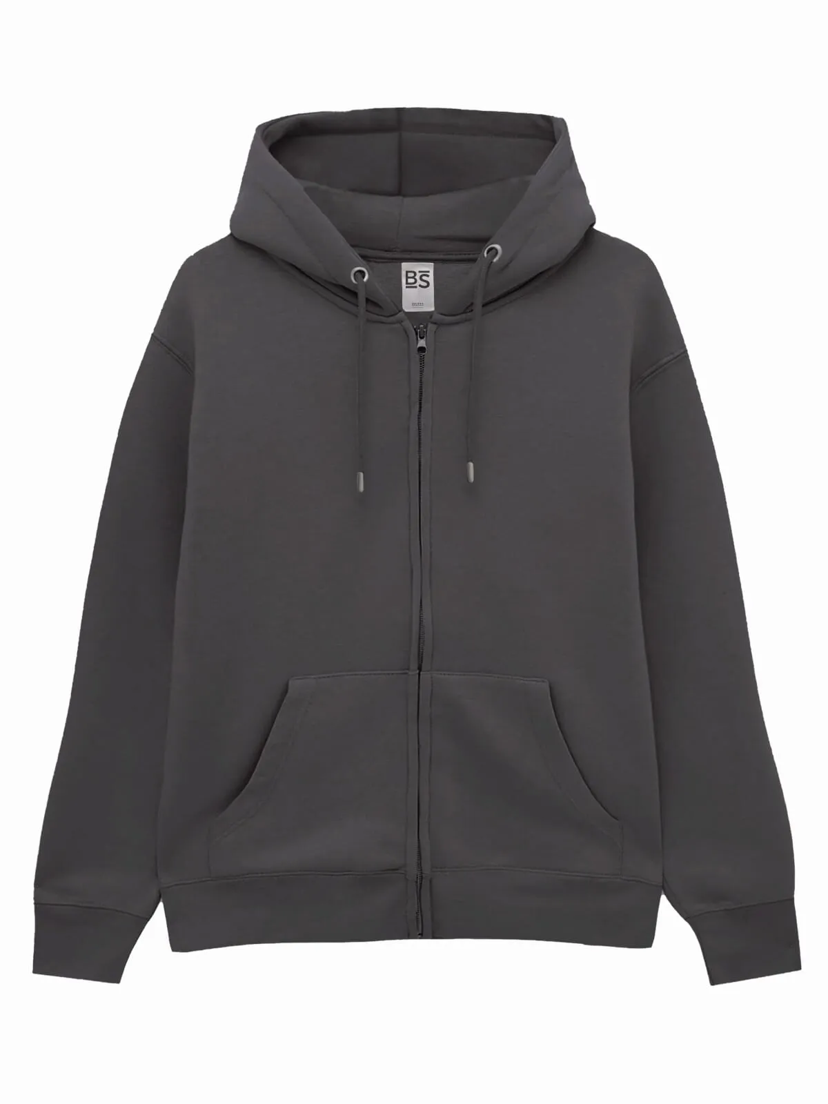 BS Vega full zip hoodie, 280 gr/m² Donker Grijs