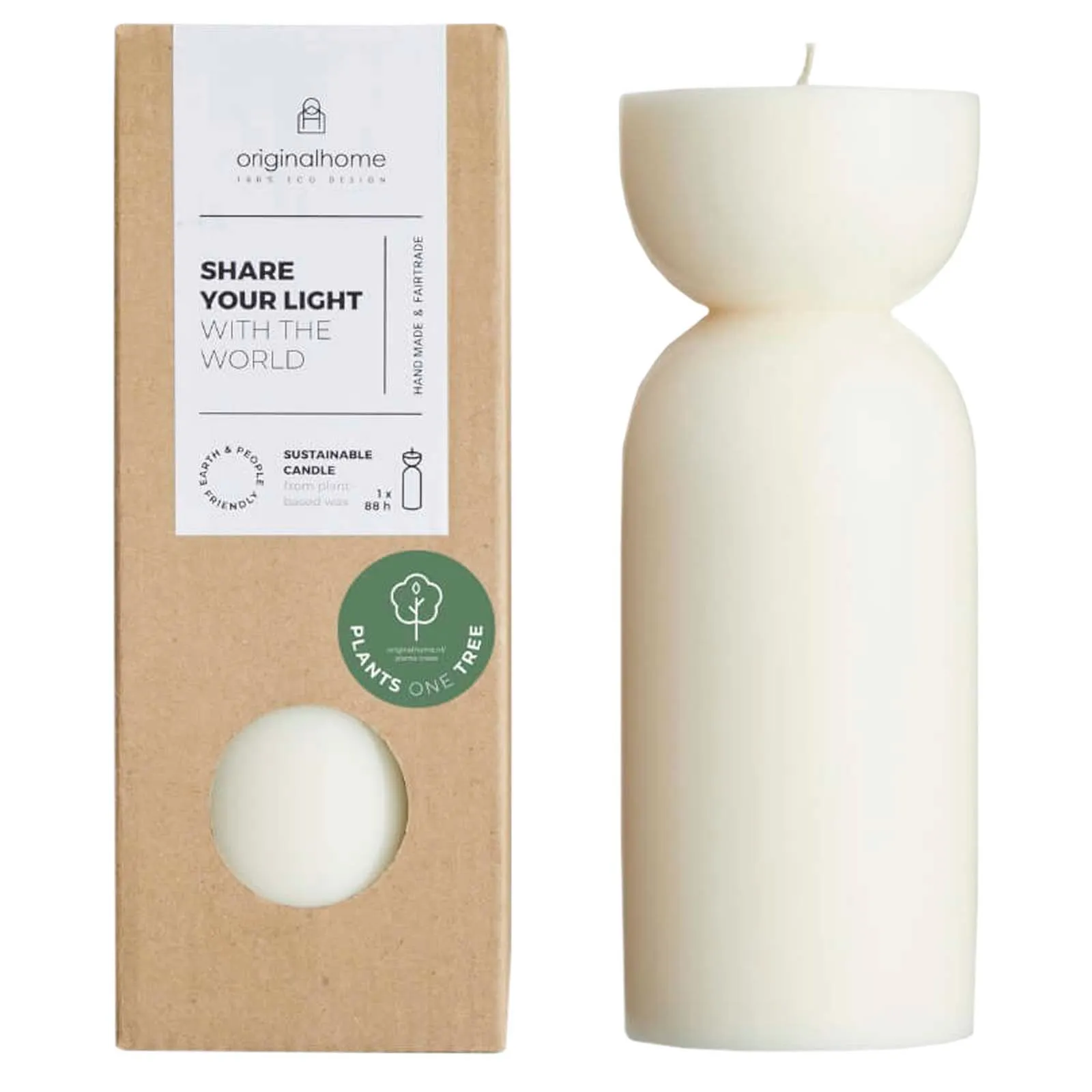 Originalhome biologische kaars - medium Offwhite