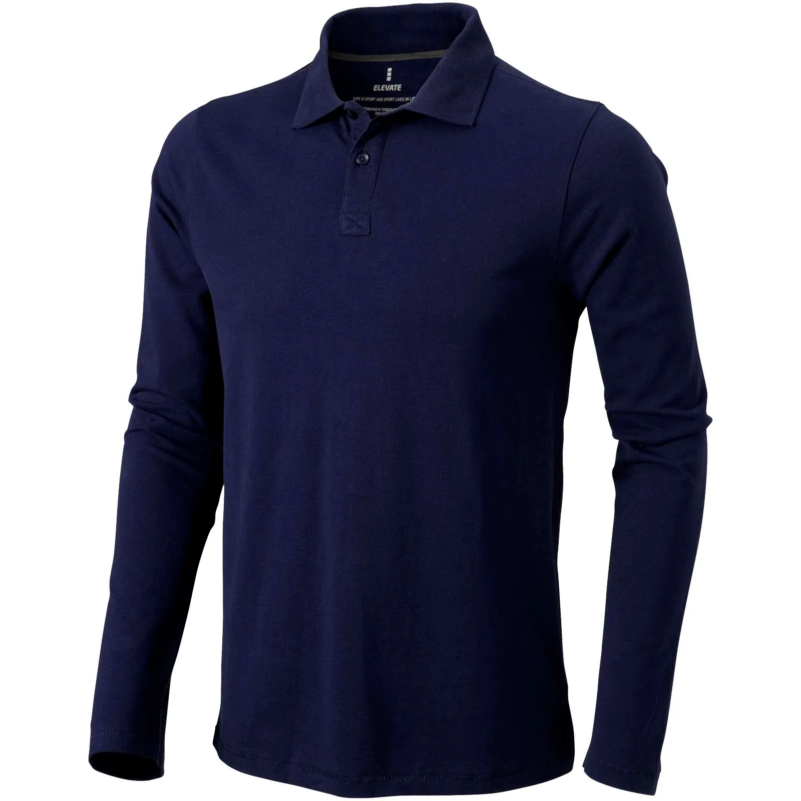 Calgary 180 g/m² herenpolo met lange mouwen Marineblauw