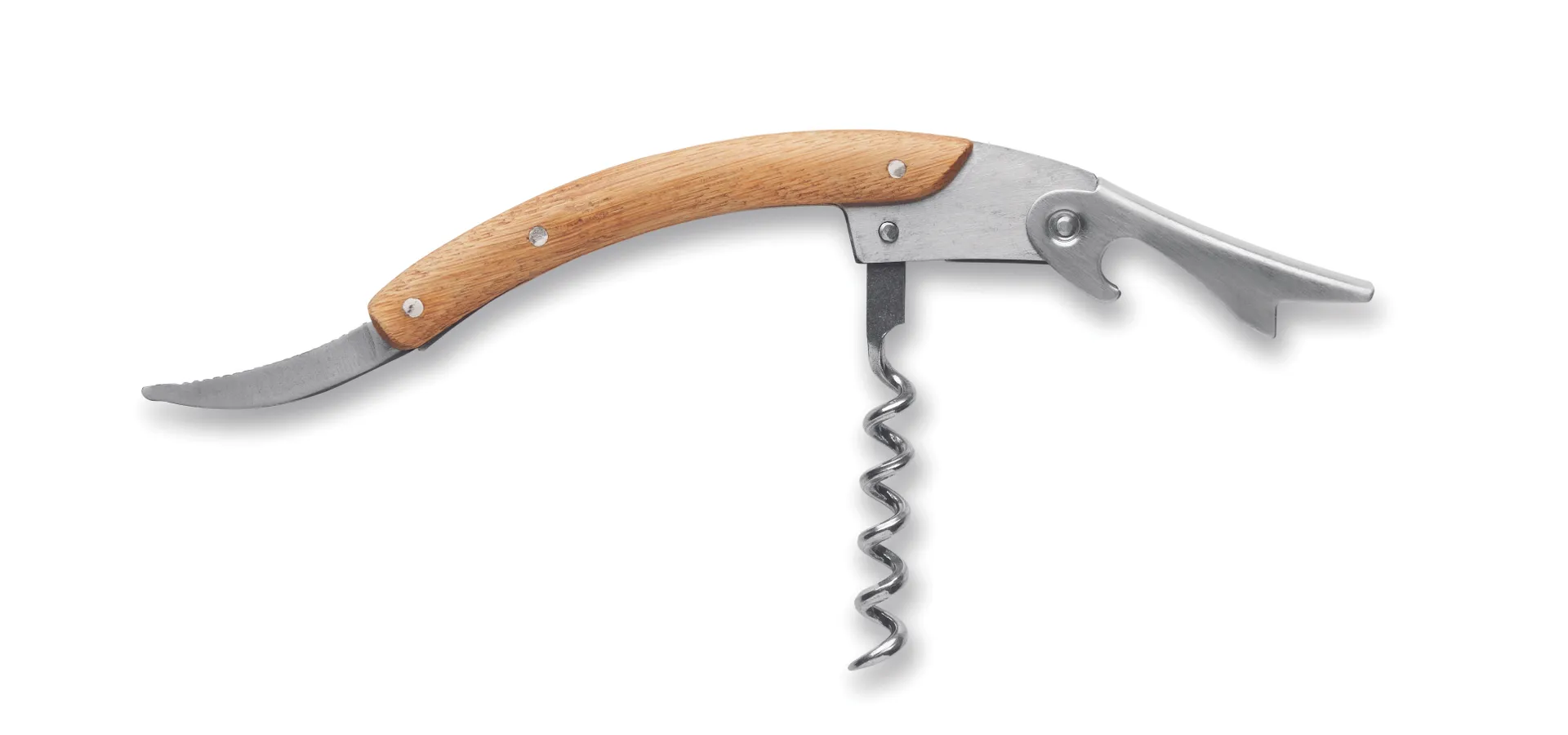 Roestvrijstalen kelnermes Hout