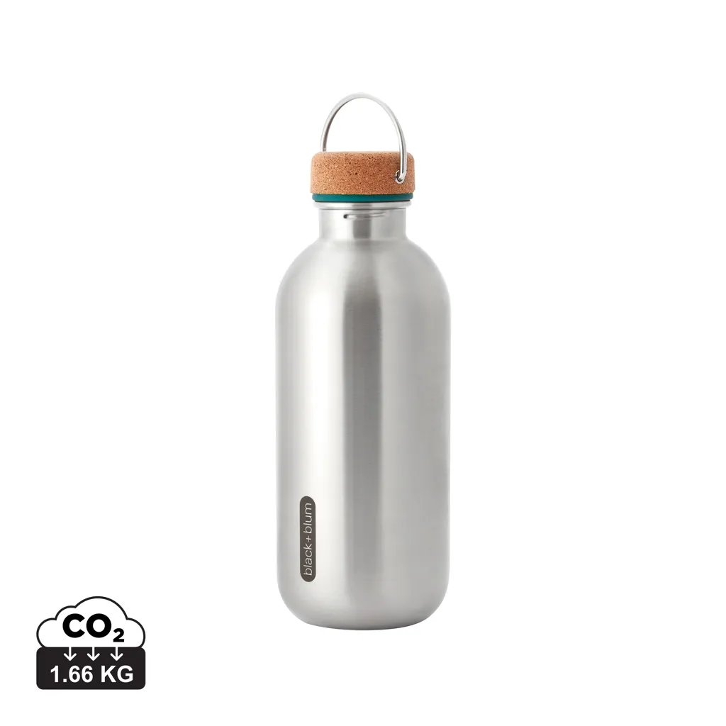 Black+Blum Stalen Water Fles 600ml turquoise