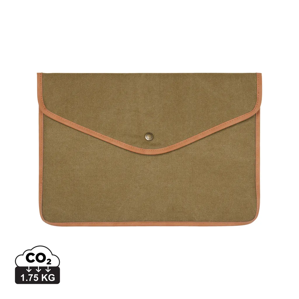 VINGA Bosler GRS recycled canvas 14" laptop sleeve groen