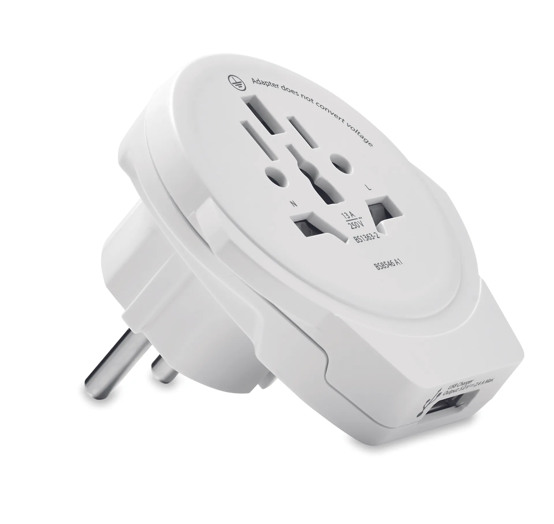Skross Wereld naar Europa USB Wit