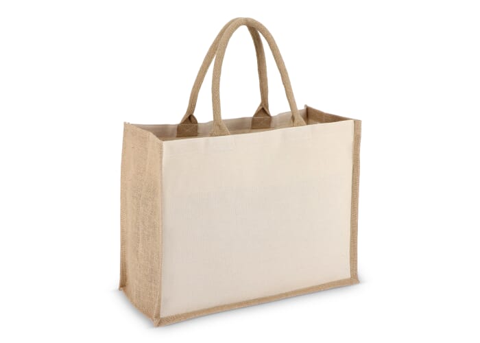 Jute-Katoen Tote OEKO-TEX® 42.5 x 19 x 32 cm 320g/m² Beige