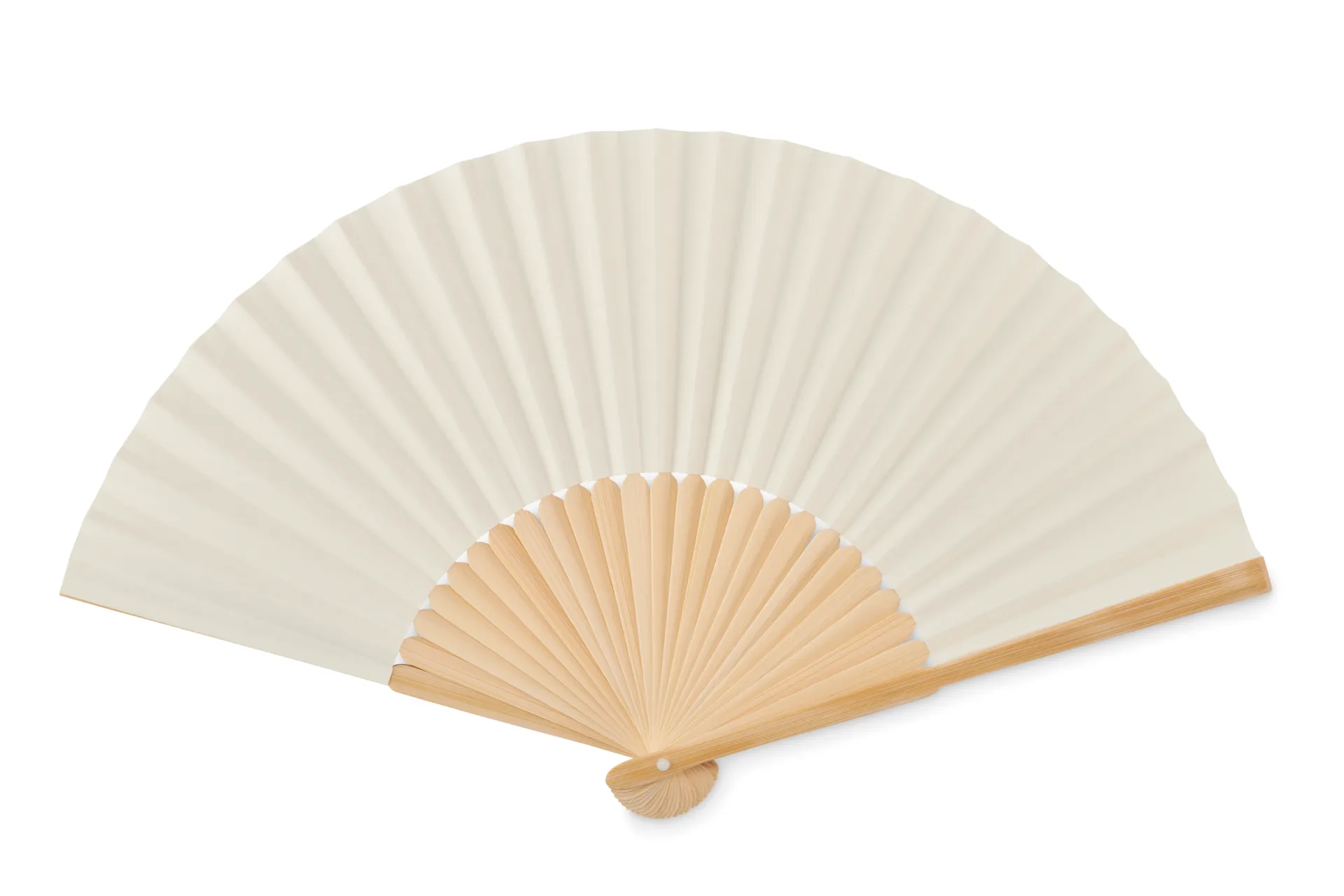 Waaier bamboe Beige