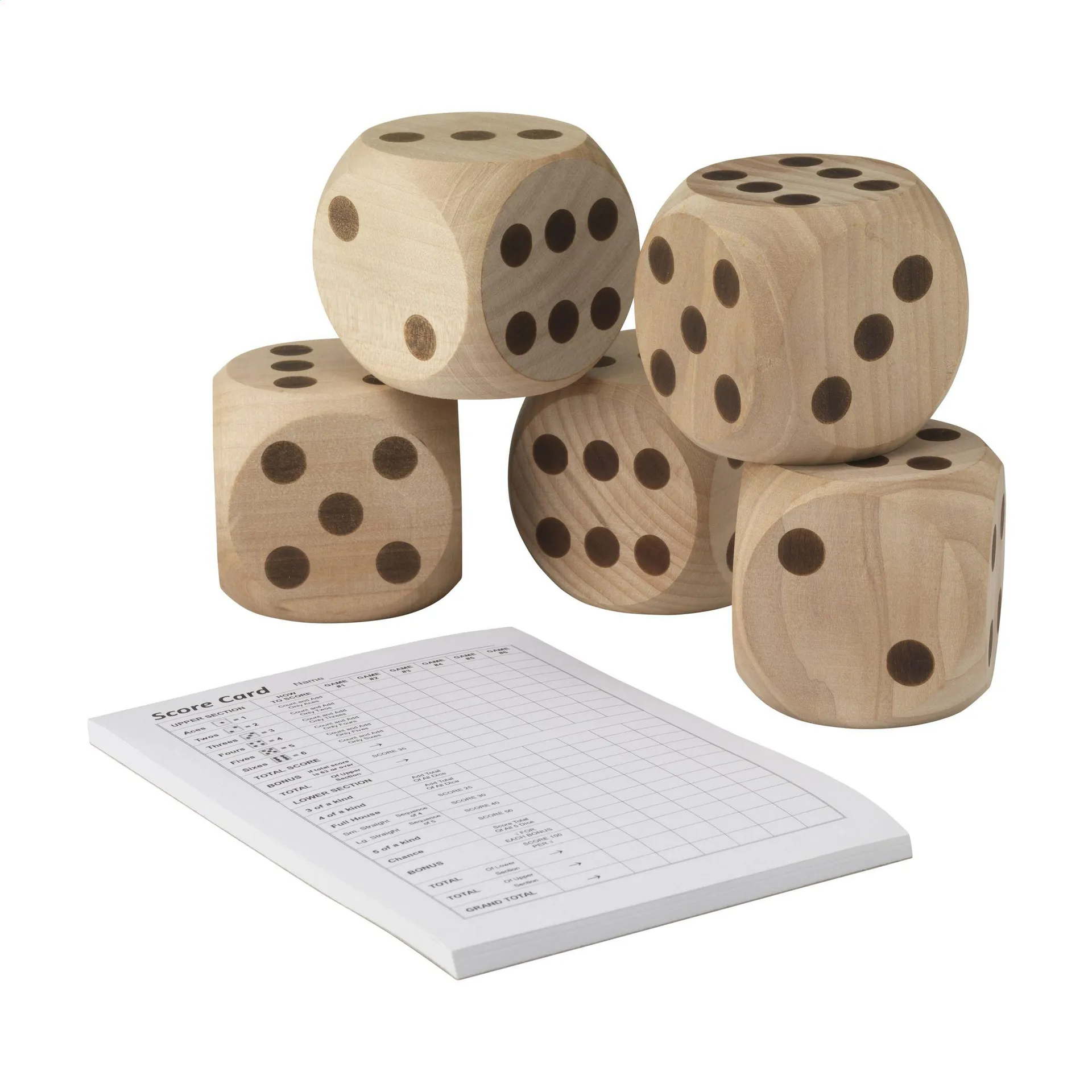 Outdoor Dice Game dobbelspel houtbruin
