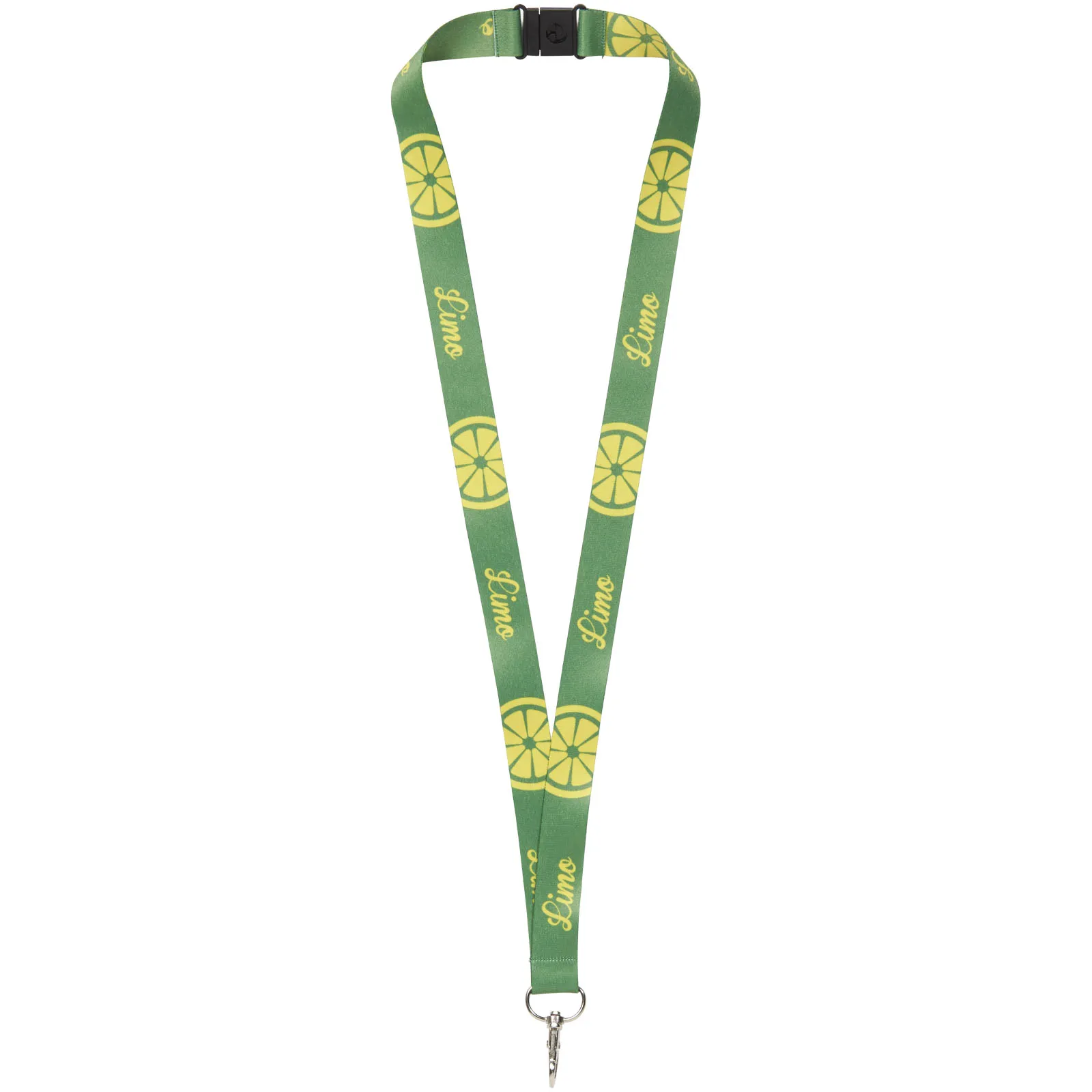 Addie sublimatie lanyard met safety breakaway sluiting Zwart