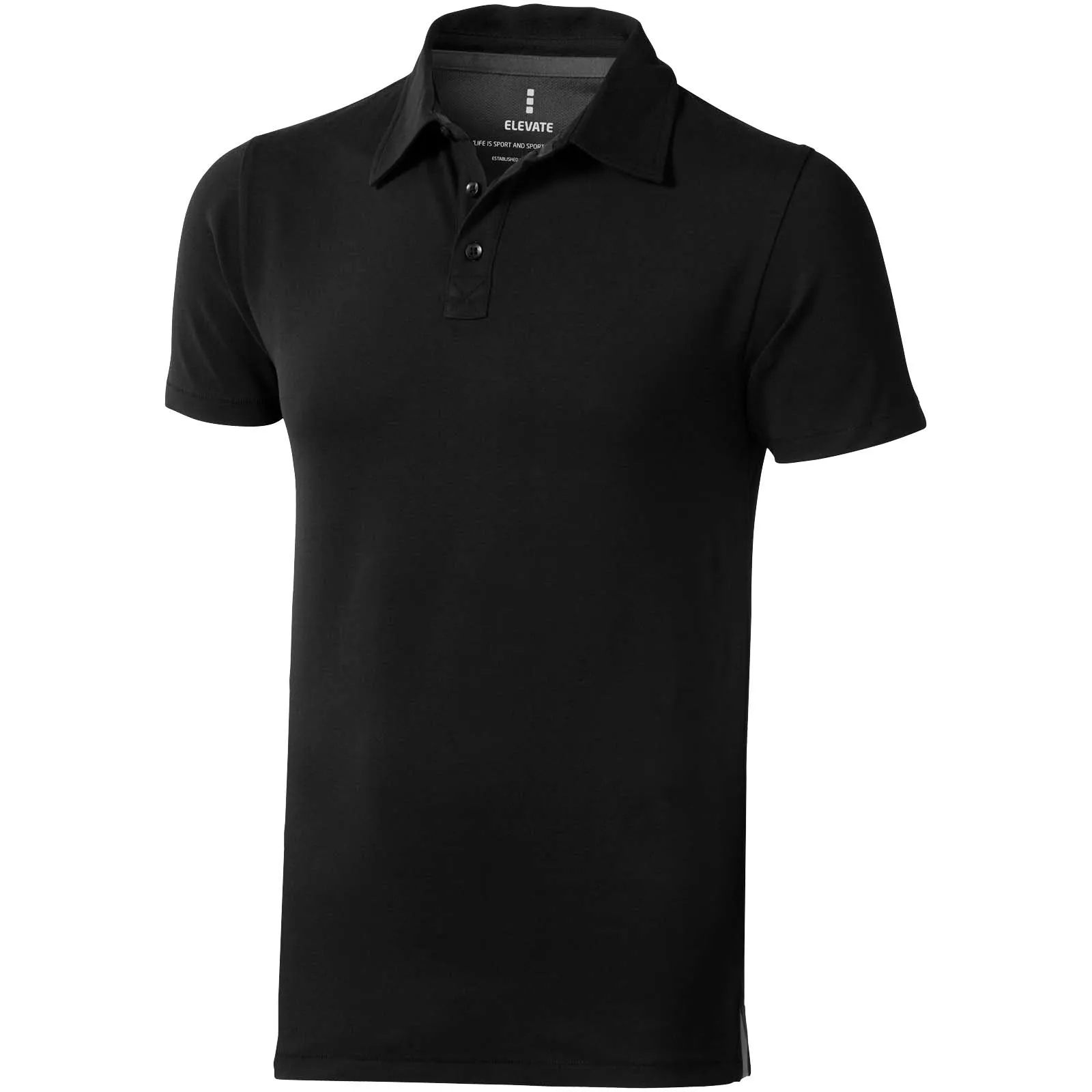 Markham 200 g/m² stretch herenpolo met korte mouwen Zwart